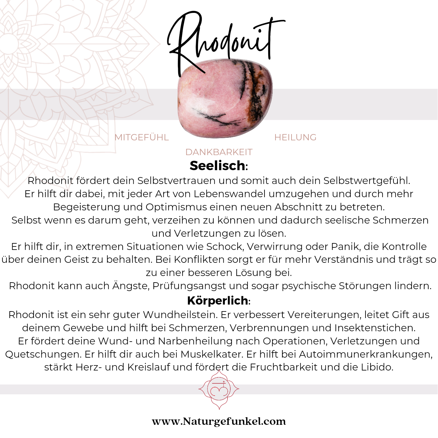 Rhodonit Armband