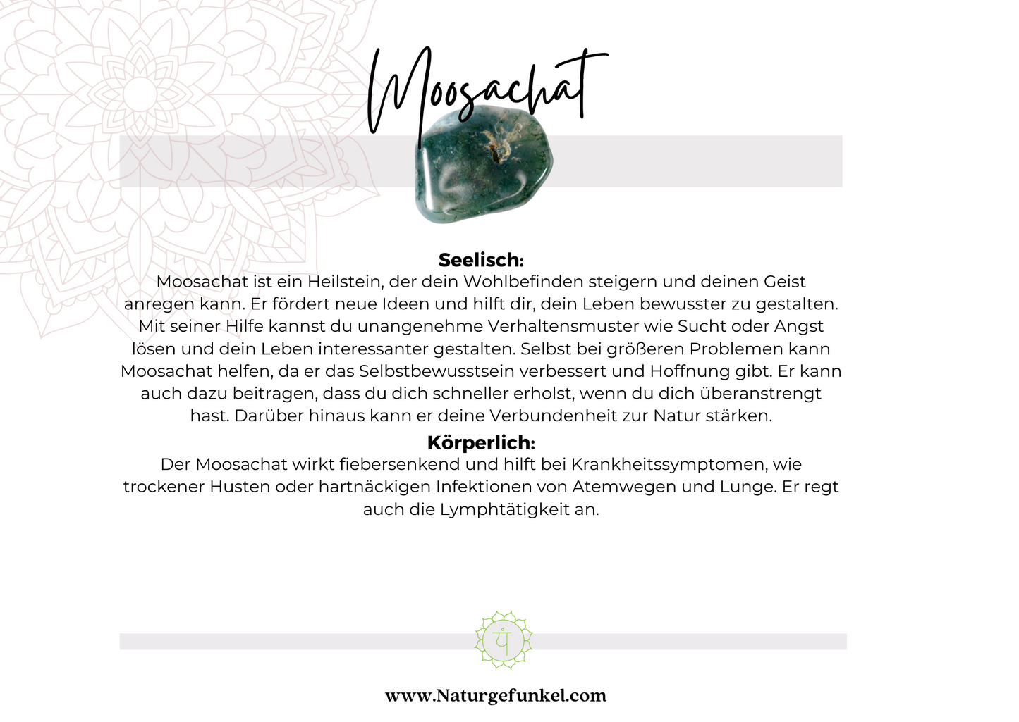 Moosachat Trommelstein