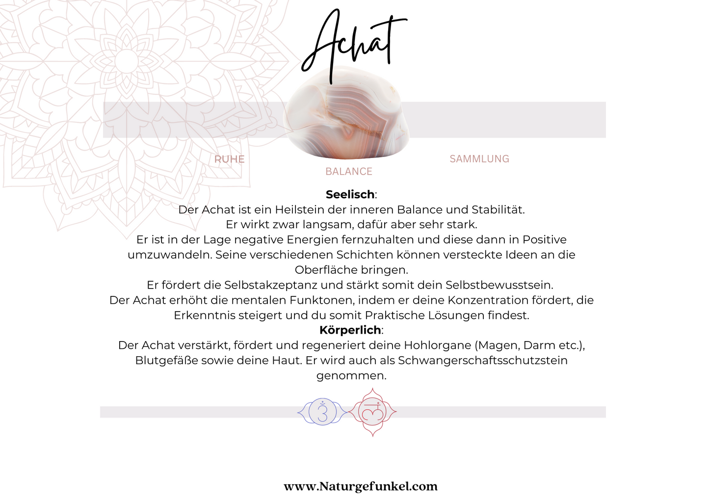 Botswanna-Achat Trommelstein