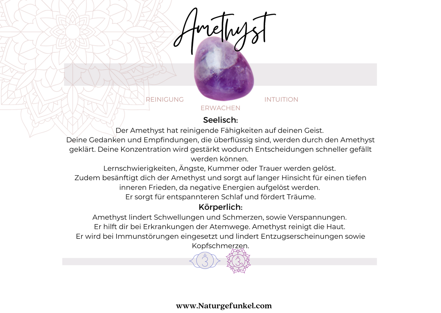 Amethyst Trommelstein