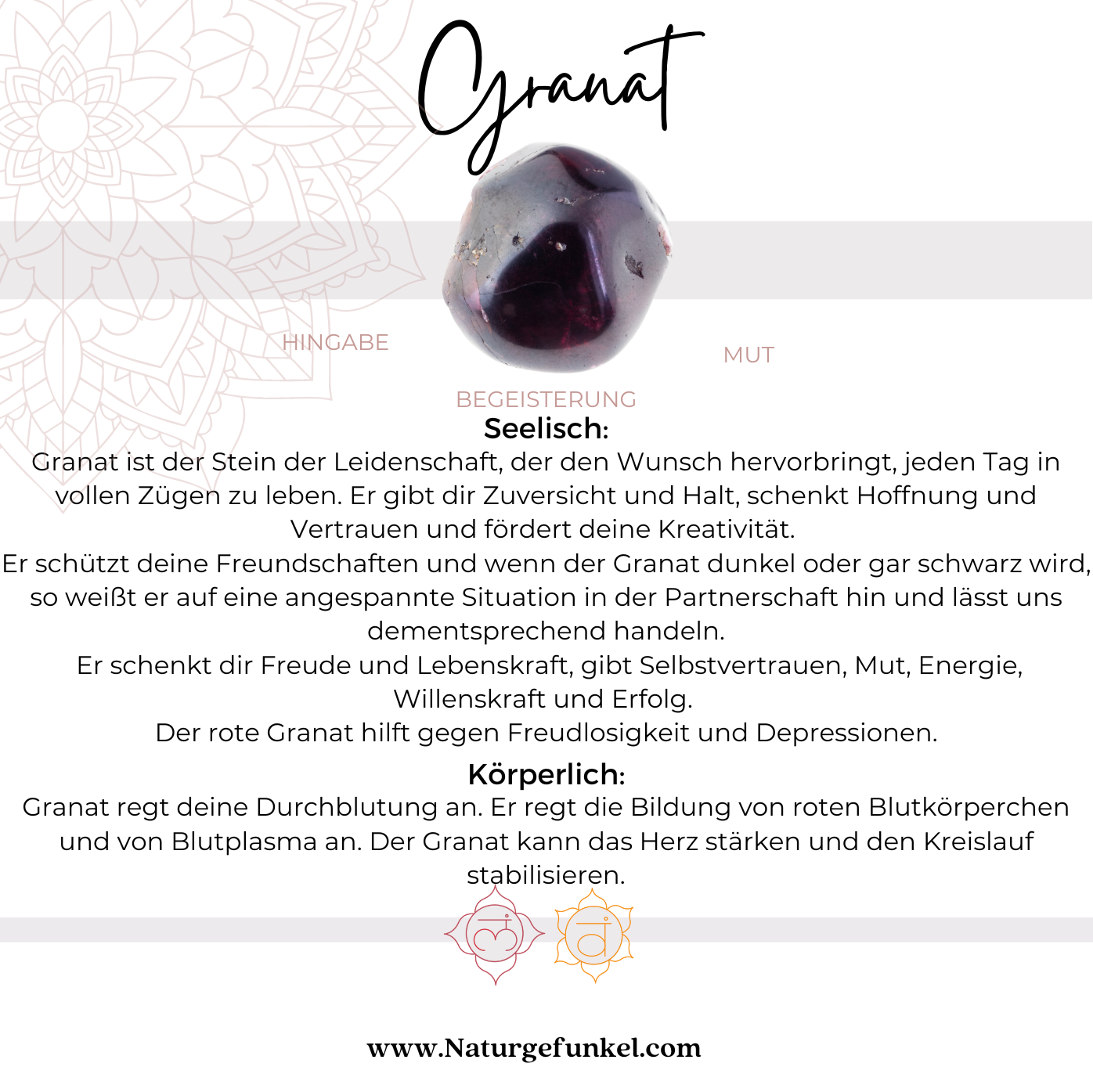 Granat Armband