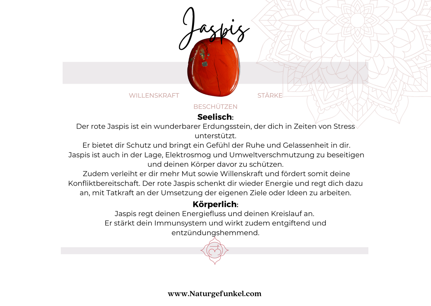Jaspis Rot Trommelstein