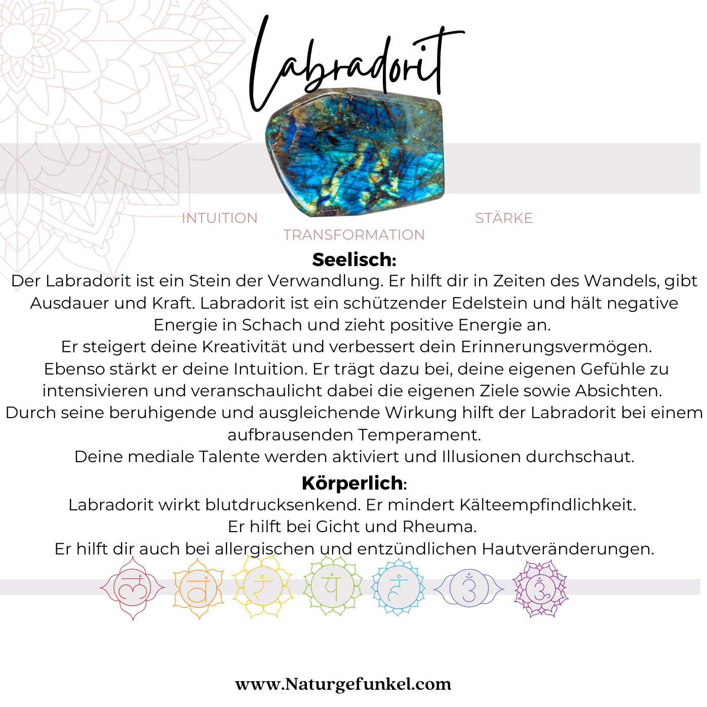 Labradorit Trommelstein