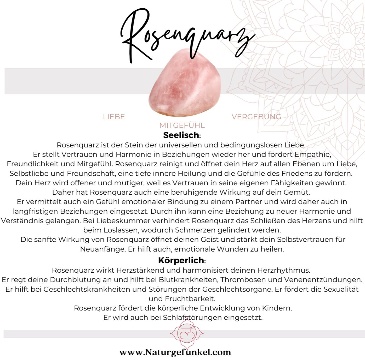 Rosenquarz Armband