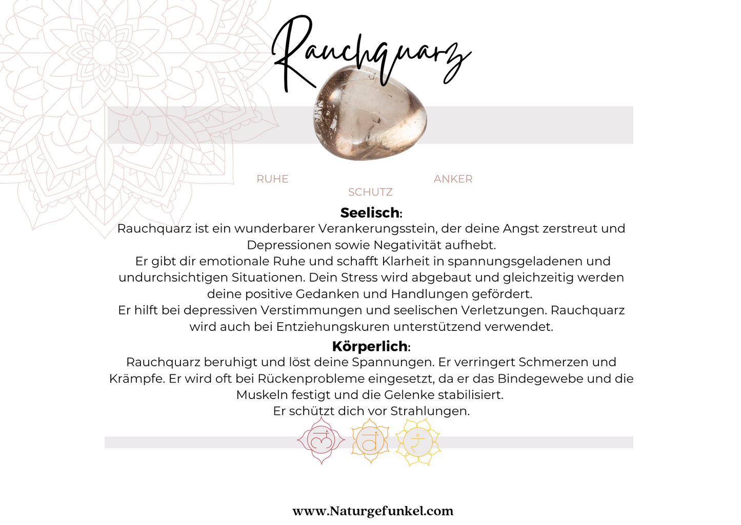 Rauchquarz Trommelstein