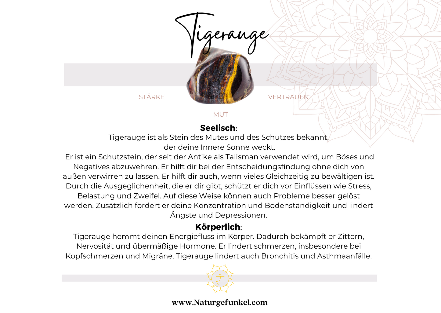 Tigerauge Trommelstein