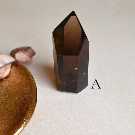 Rauchquarz- Spitze Poliert