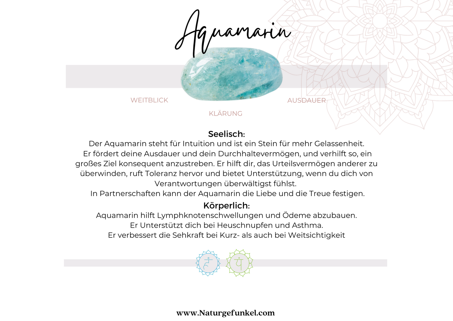 AQUAMARIN Trommelstein EXTRA