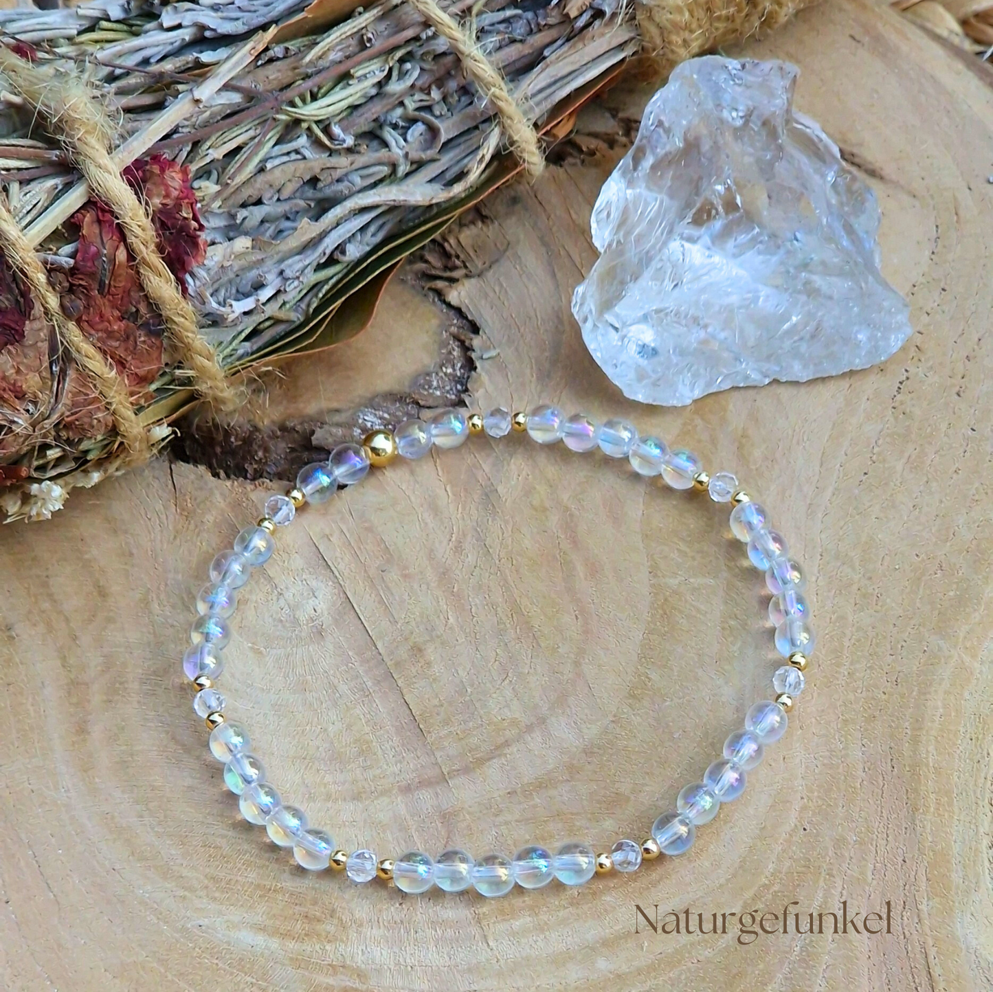 Angel-Aura Quarz & Bergkristall Armband