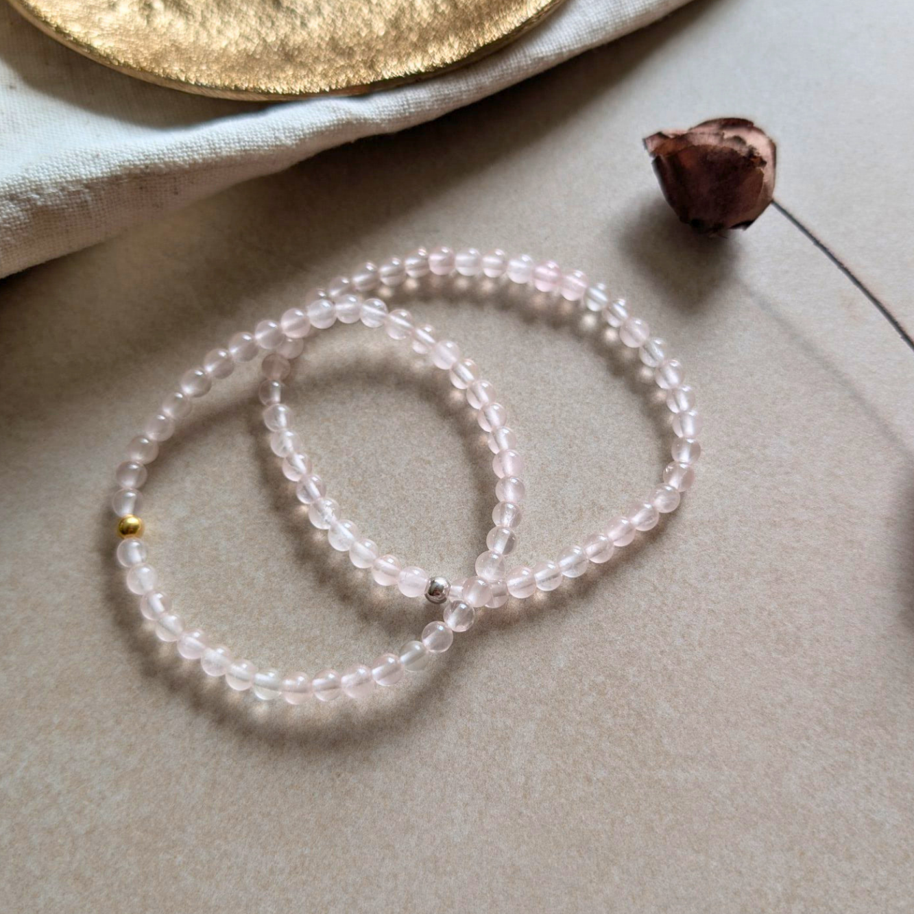 Rosenquarz Armband