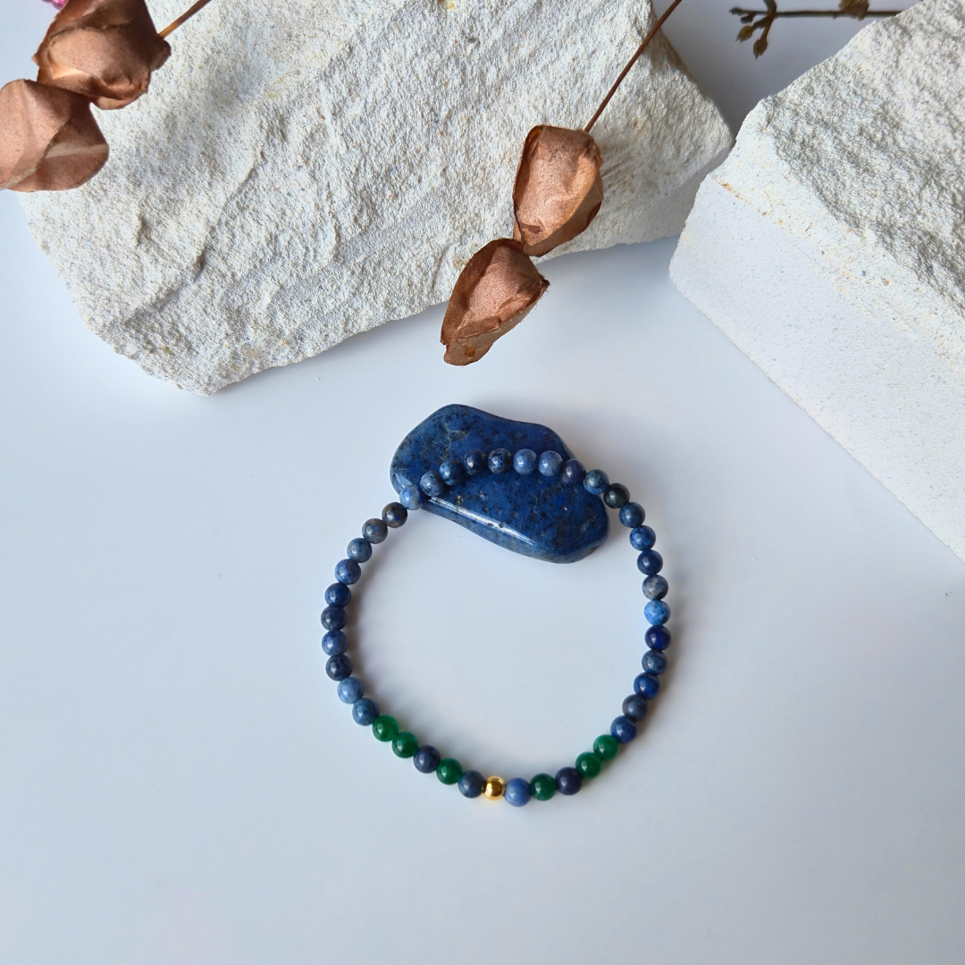 Armband Element Luft – Dumortierit & Aventurin