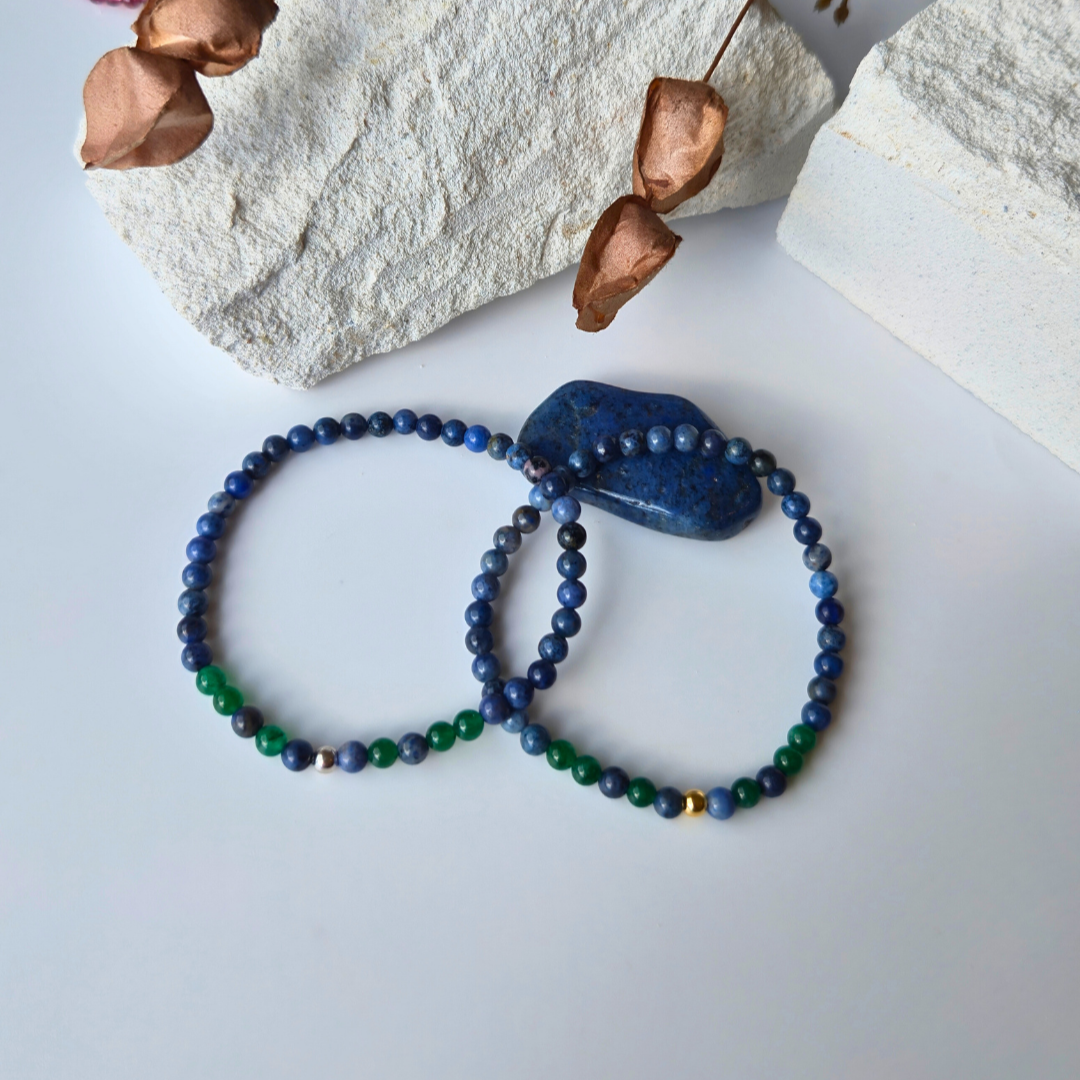 Armband Element Luft – Dumortierit & Aventurin