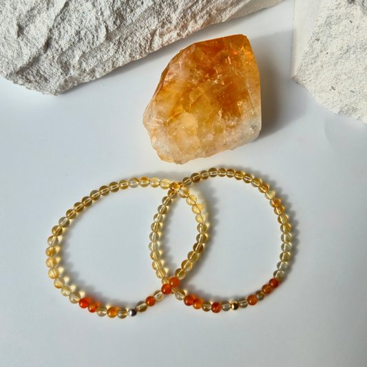 Armband Element Feuer – Citrin & Karneol