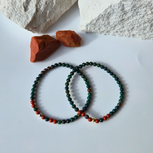 Armband Element Feuer – Heliotrop & Roter Jaspis