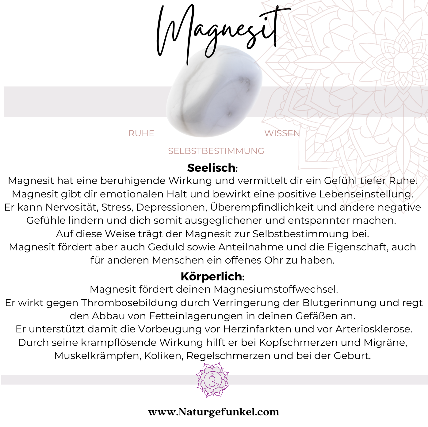Magnesit Armband